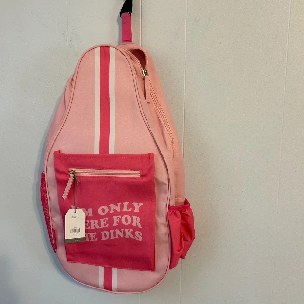 Steel Mill & Co Pink I\'m Only Here For The Dinks Pickleball Sling‎ Bag NWT